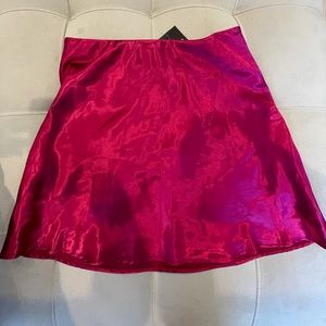 Pink silk skirt